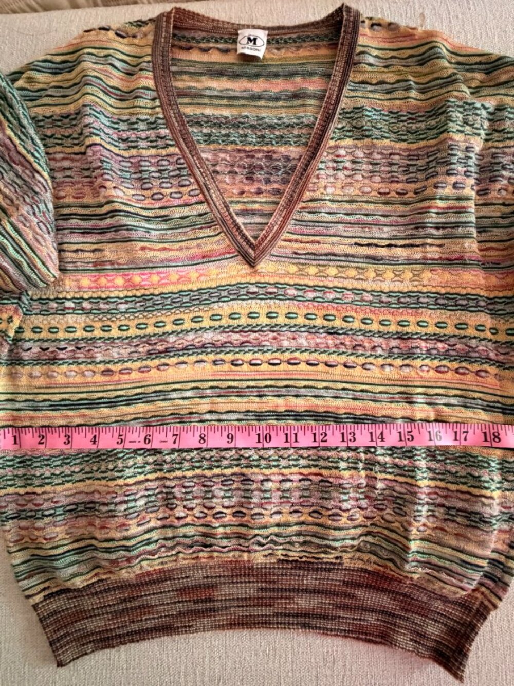 Missoni Textured Knit V-Neck Sweater
